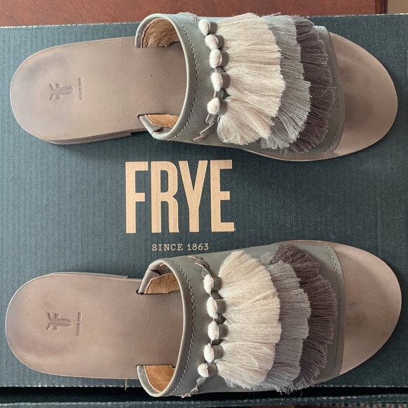 frye riley tassel slide